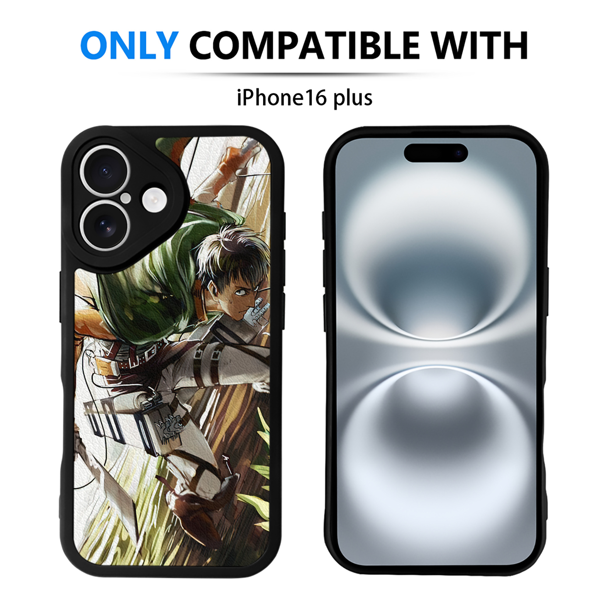 （画像用） 進撃の巨人 Attack on Titan 【iPhone 16シリーズ対応】シリコンスマホケース（レザー調） 材質：シリコン